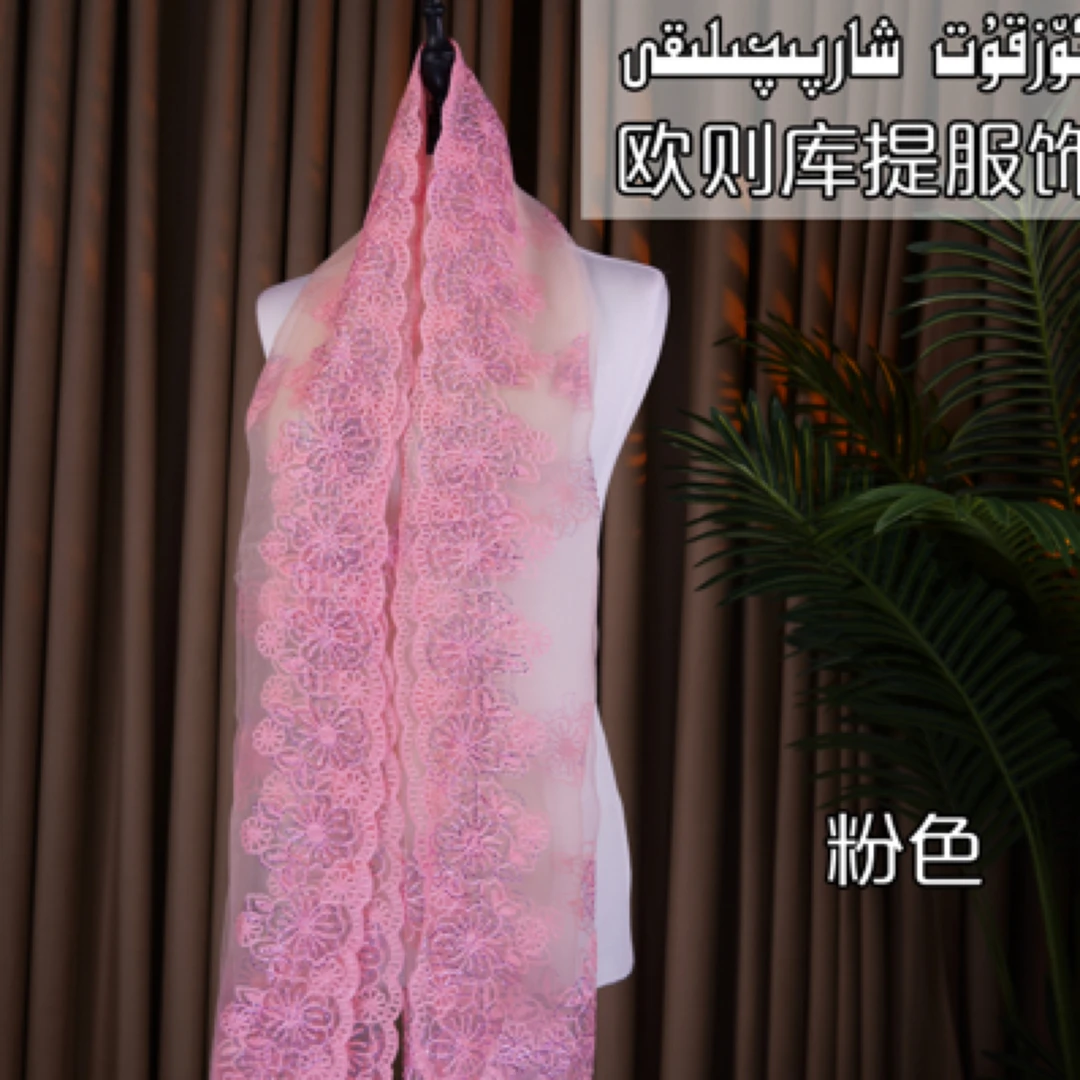 OZQUT欧则库提泡泡纱高端大气方巾围巾绣花时尚女士Kozluk xarpa