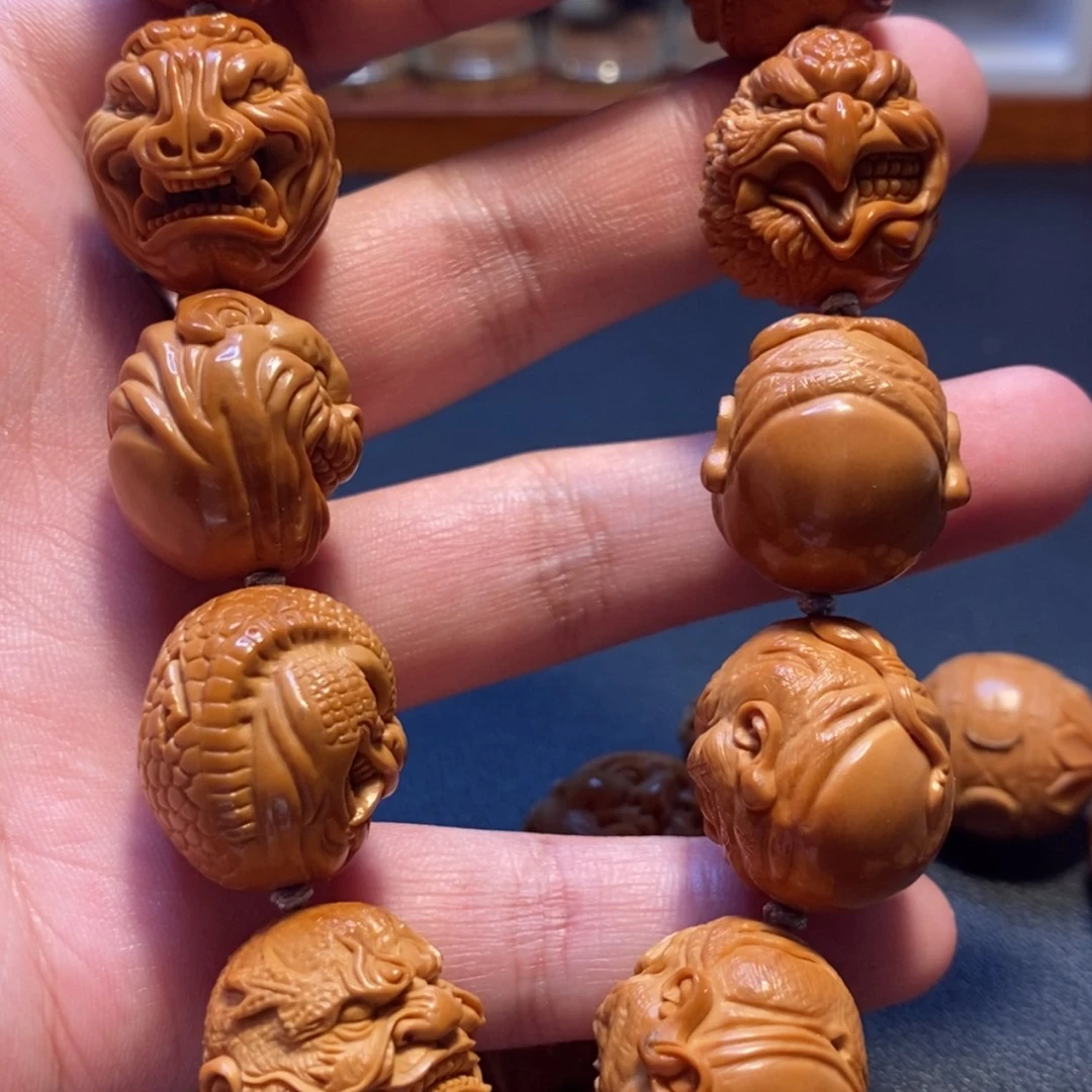 【闪购商品】橄榄核手串/手链苏工名家高货水晶核生肖恶僧