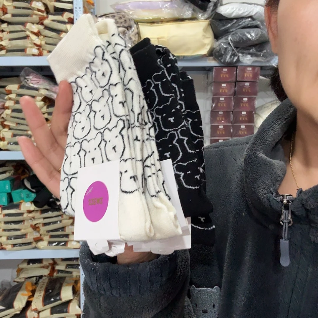 黑色白色袜子到手十双新