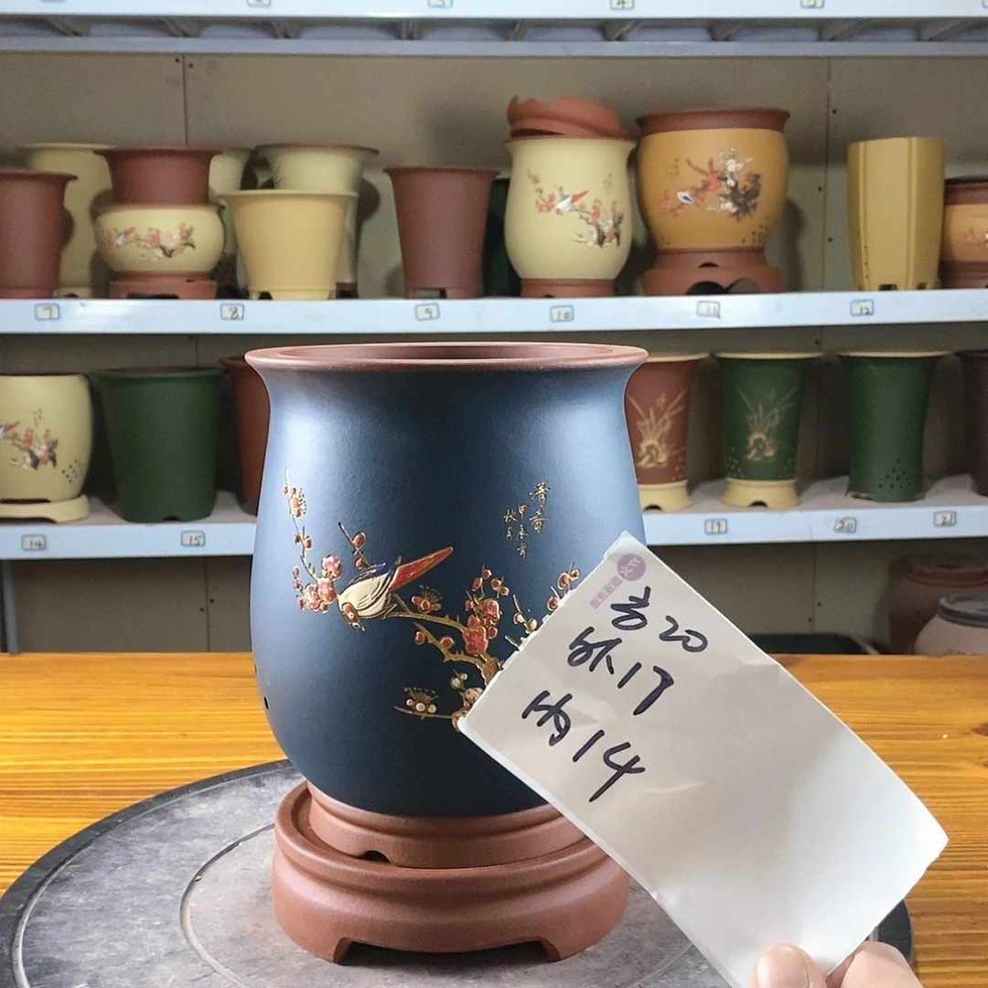 紫砂花盆紫砂兰花盆289