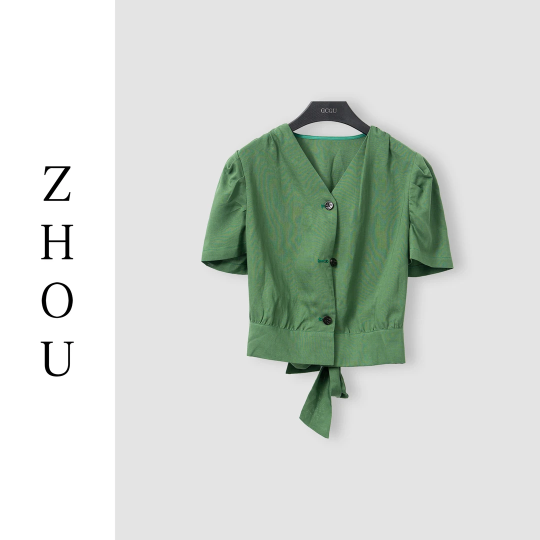 （周哥甄选）绿色上衣-21859