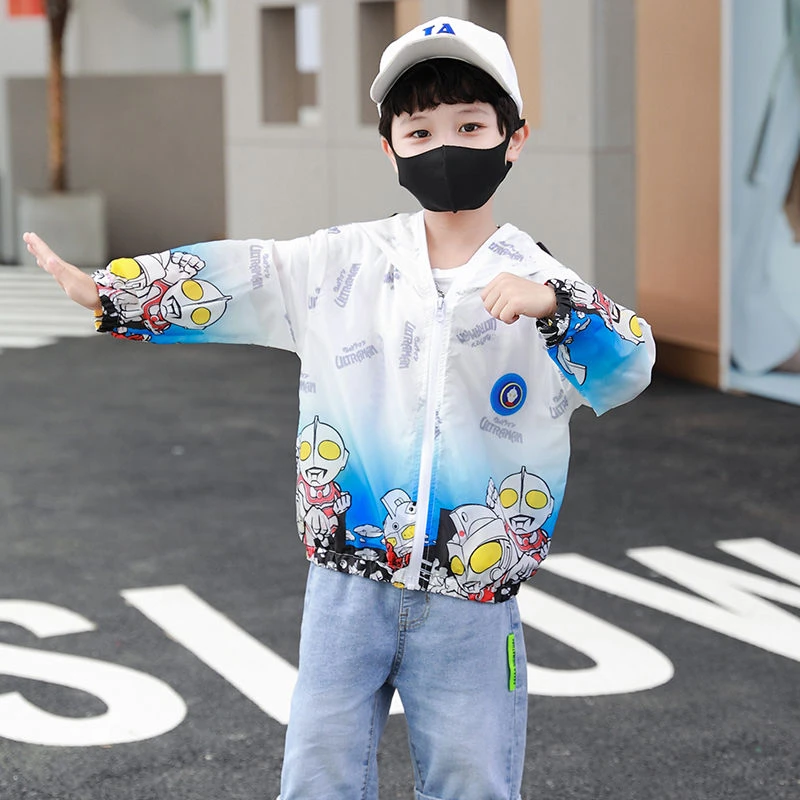 奥特曼衣服男童夏季防晒衣儿童薄款外套2025新款宝宝空调衫皮肤衣