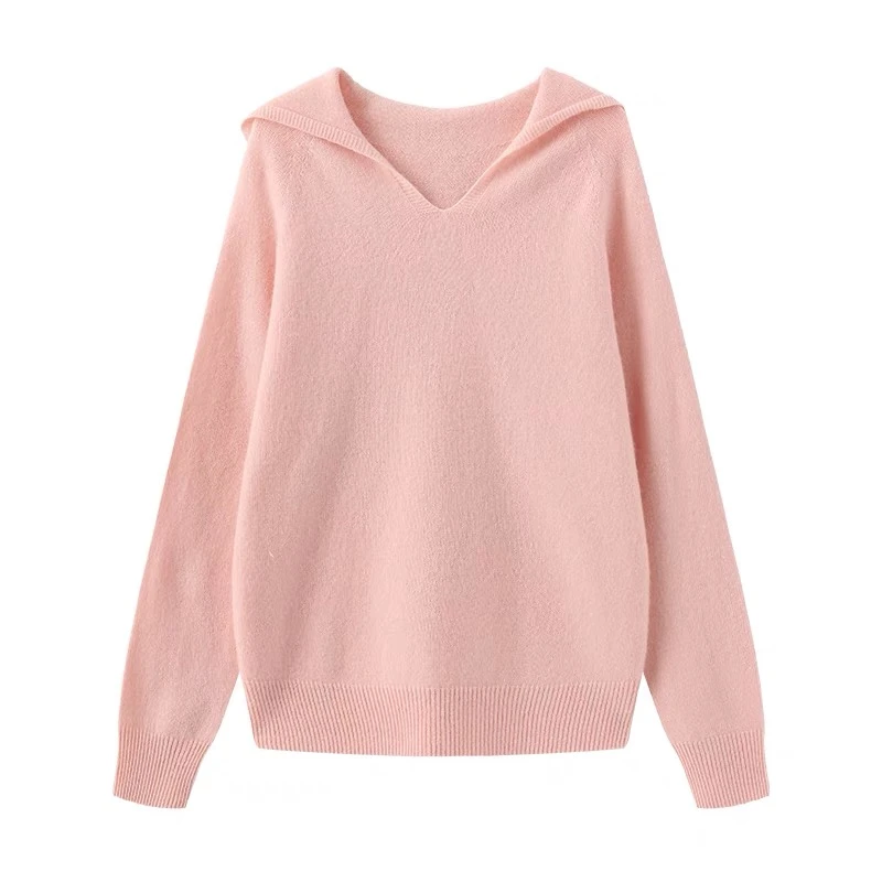 长袖休闲打底拉绒拉毛软糯亲肤连帽款女潮牌时尚针织百搭加厚外套