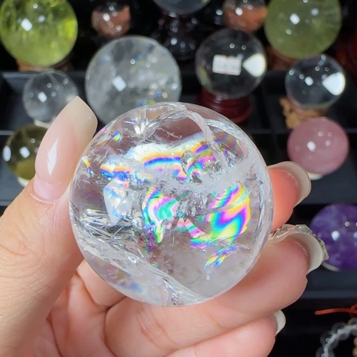水晶天然水晶球M41未镶嵌天然白