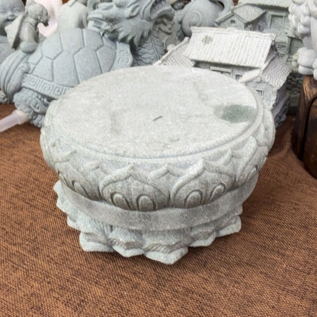 石材青砂石新款莲花底座