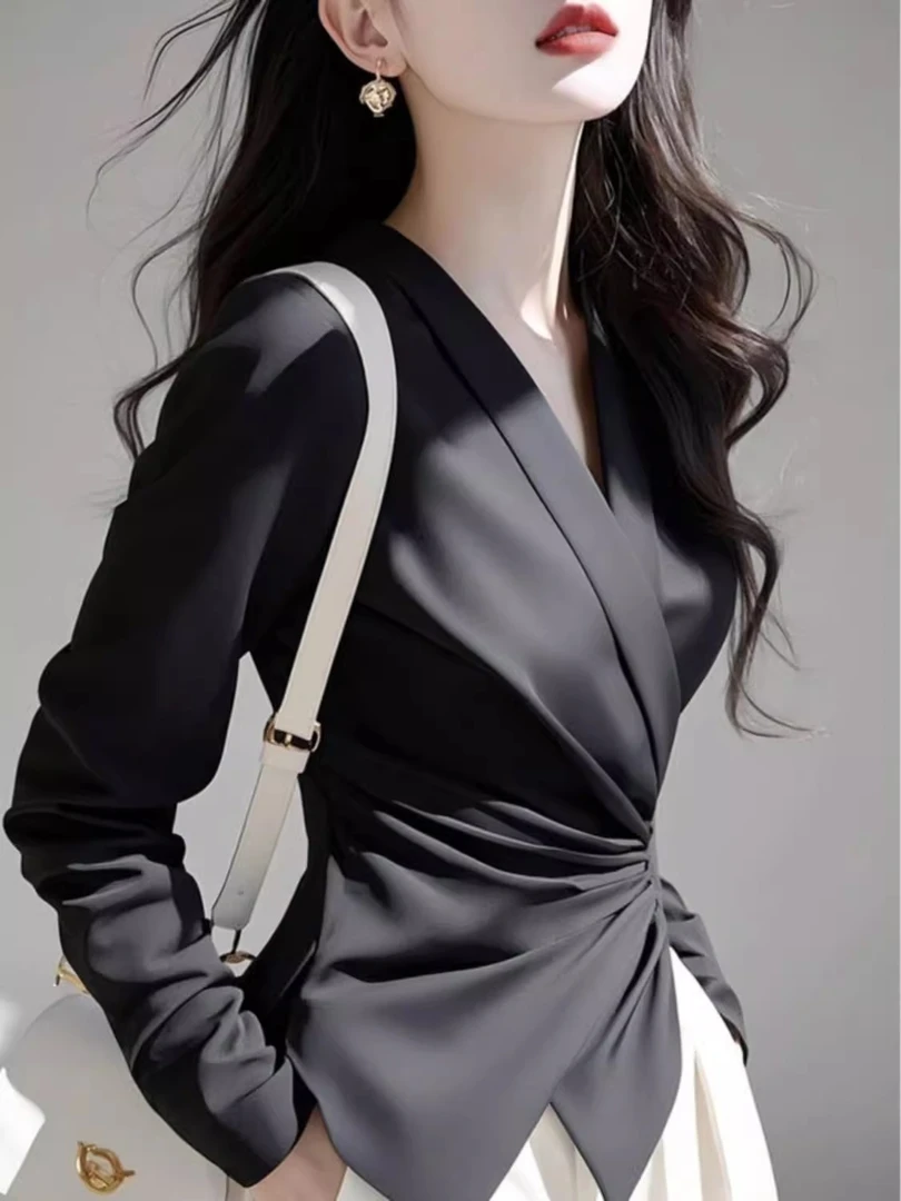 独特超好看衬衫女2025年春季新款法式轻奢气质高级感漂亮内搭上衣