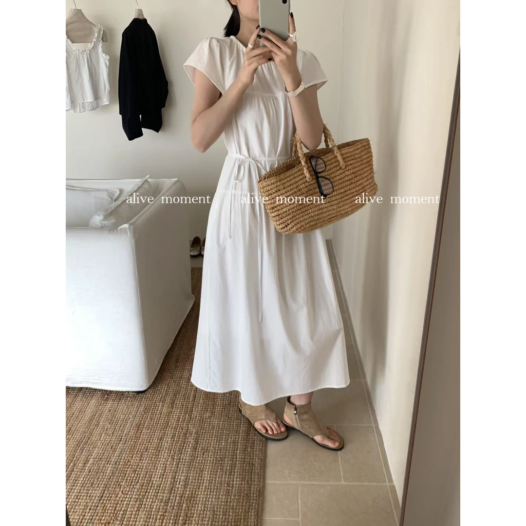 70912#ALIVE#基础款～减龄层次褶皱设计连衣裙（福利）