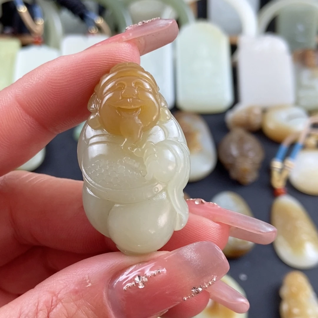 和田玉挂件未镶嵌喜*