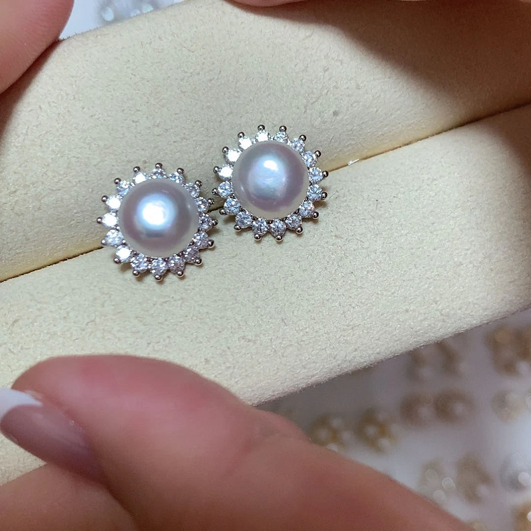 淡水珍珠耳饰合金乐****n