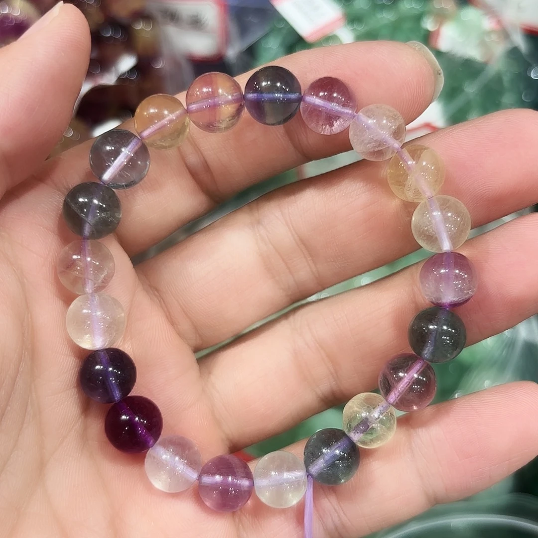 未镶嵌手串水晶彩萤石