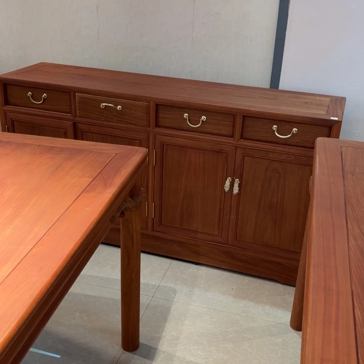 坐***云端景台花梨木类缅花餐边柜