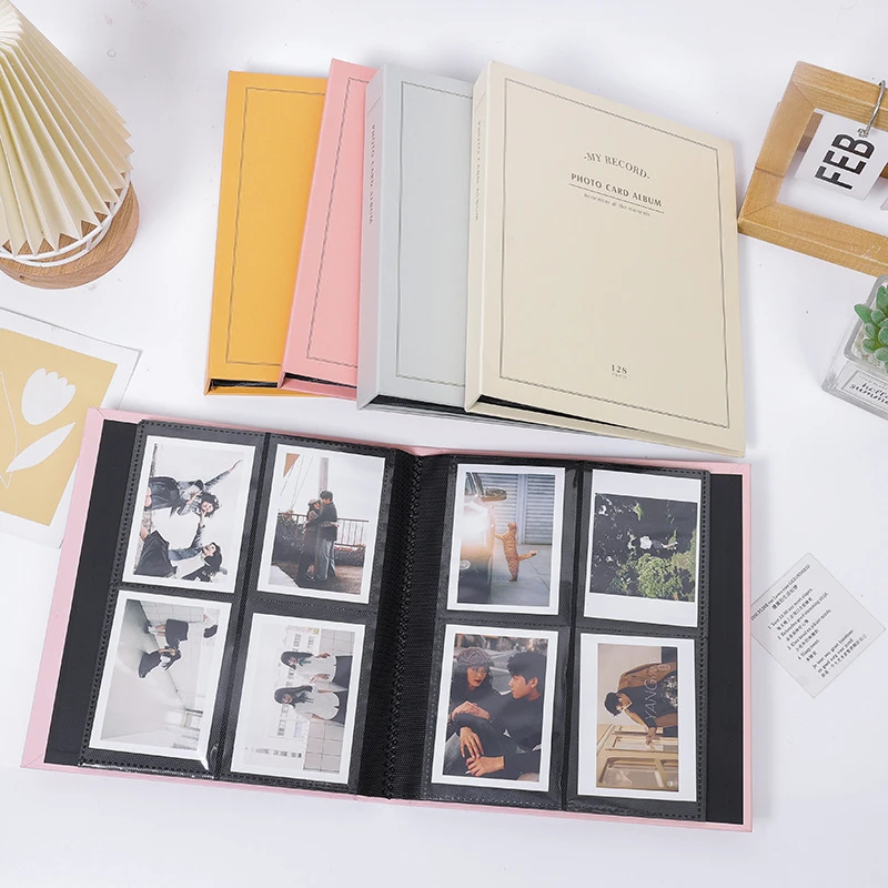 拍立得3寸复古风插页式相册小卡电影票车票mini相纸收纳册四宫格