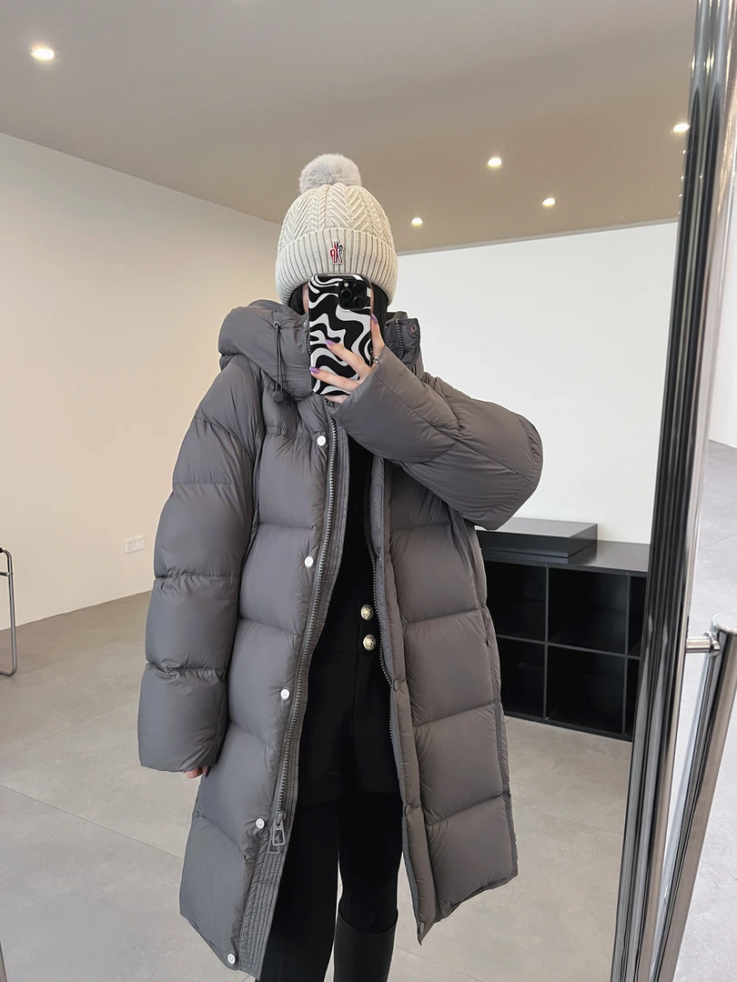 P&C studio 泡芙无胆90直冲白鸭绒长款羽绒服