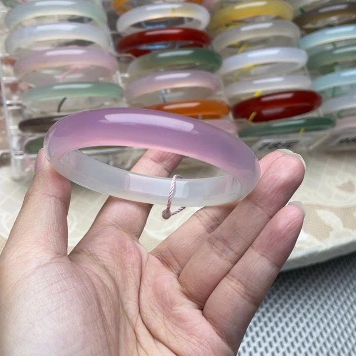 玛瑙/玉髓未镶嵌手镯60圈口