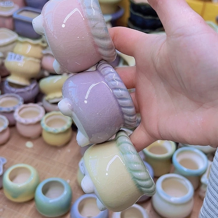 红陶陶瓷花盆当场满12包邮