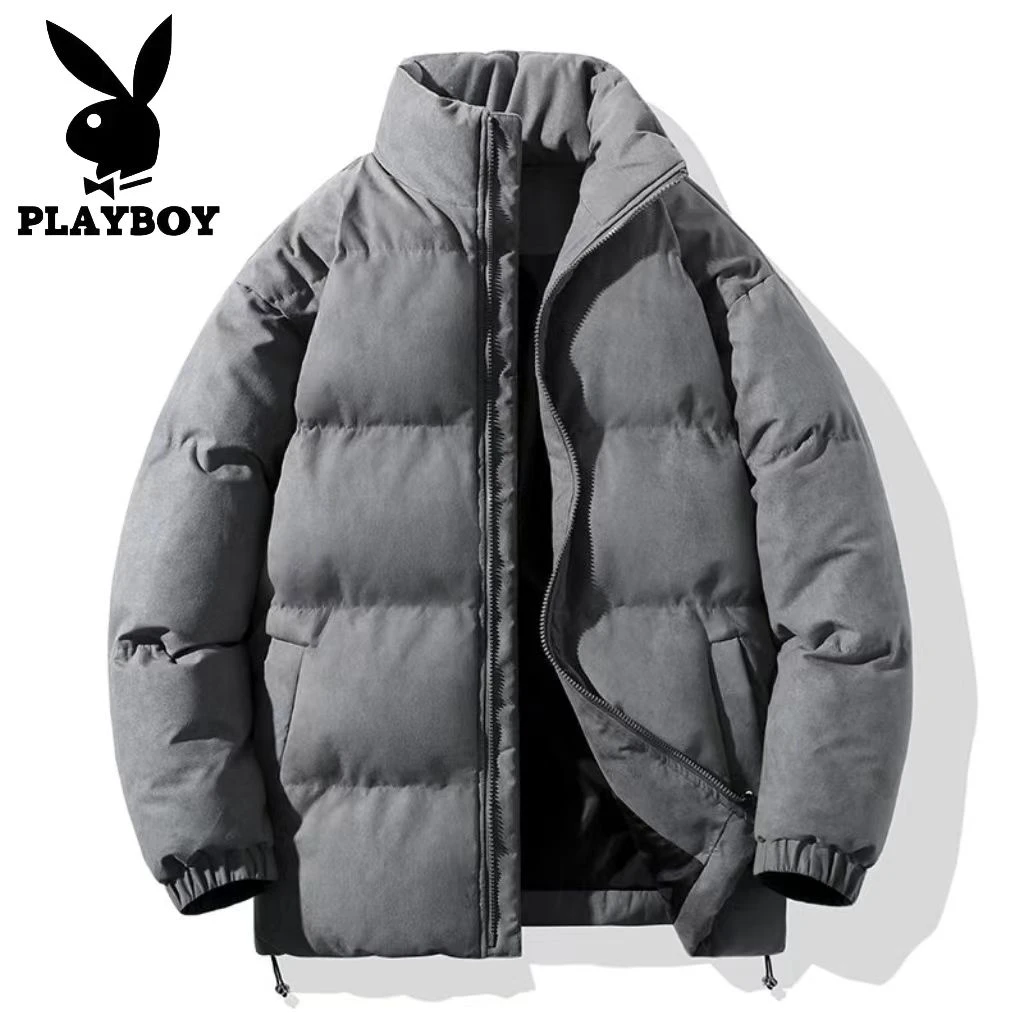 PLAYBOY/花花公子棉衣男冬季新款潮牌美式休闲宽松男加厚保暖外套