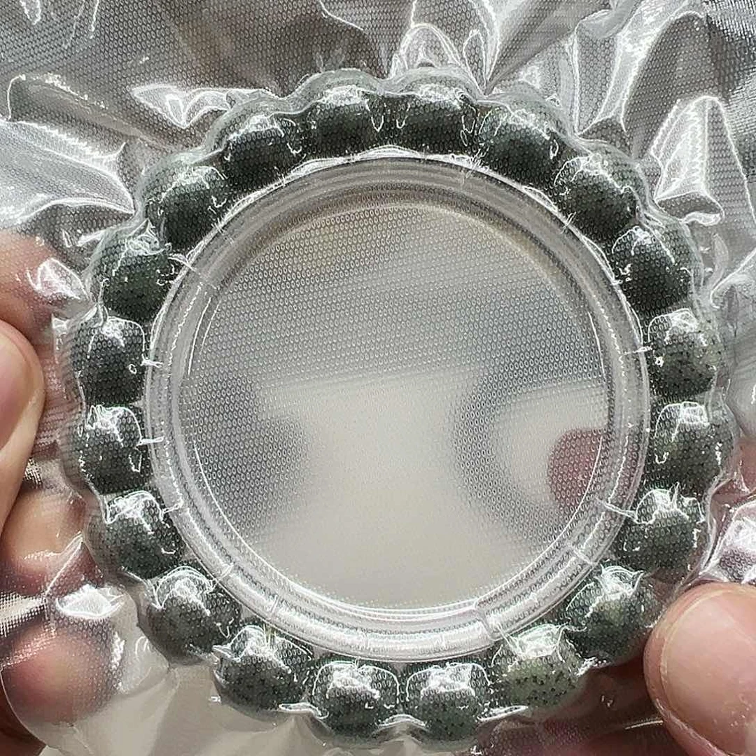 星月菩提手串9高端满绿星月菩提单圈1.2