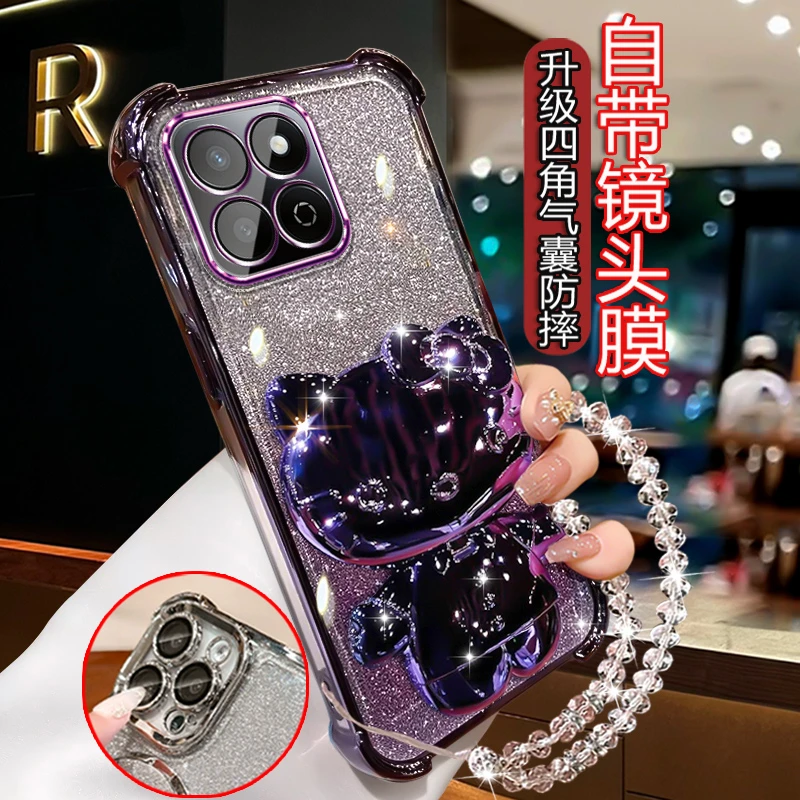 适用华为荣耀畅玩60plus手机壳ALT-AN00潮流全包边个性创意化妆镜