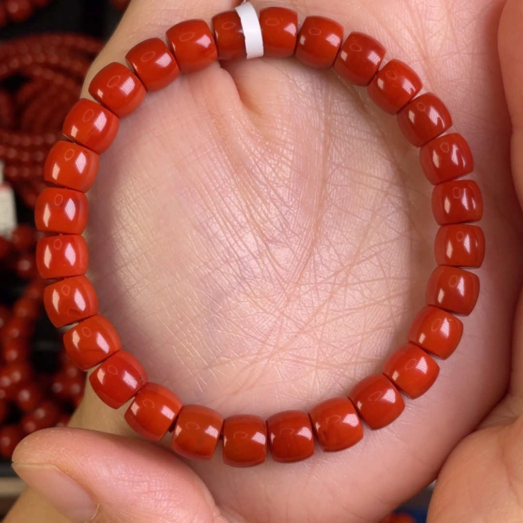 小****南红玛瑙未镶嵌手链满肉满色花