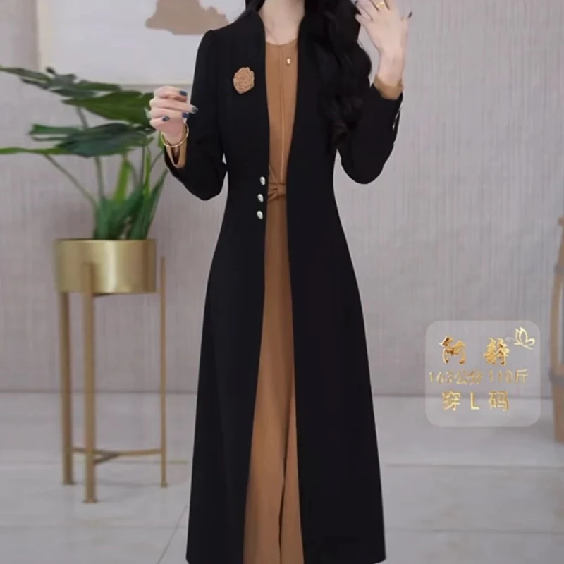 【外套+连衣裙】2025秋季轻奢贵夫人气质时尚大气休闲修身显瘦套裙