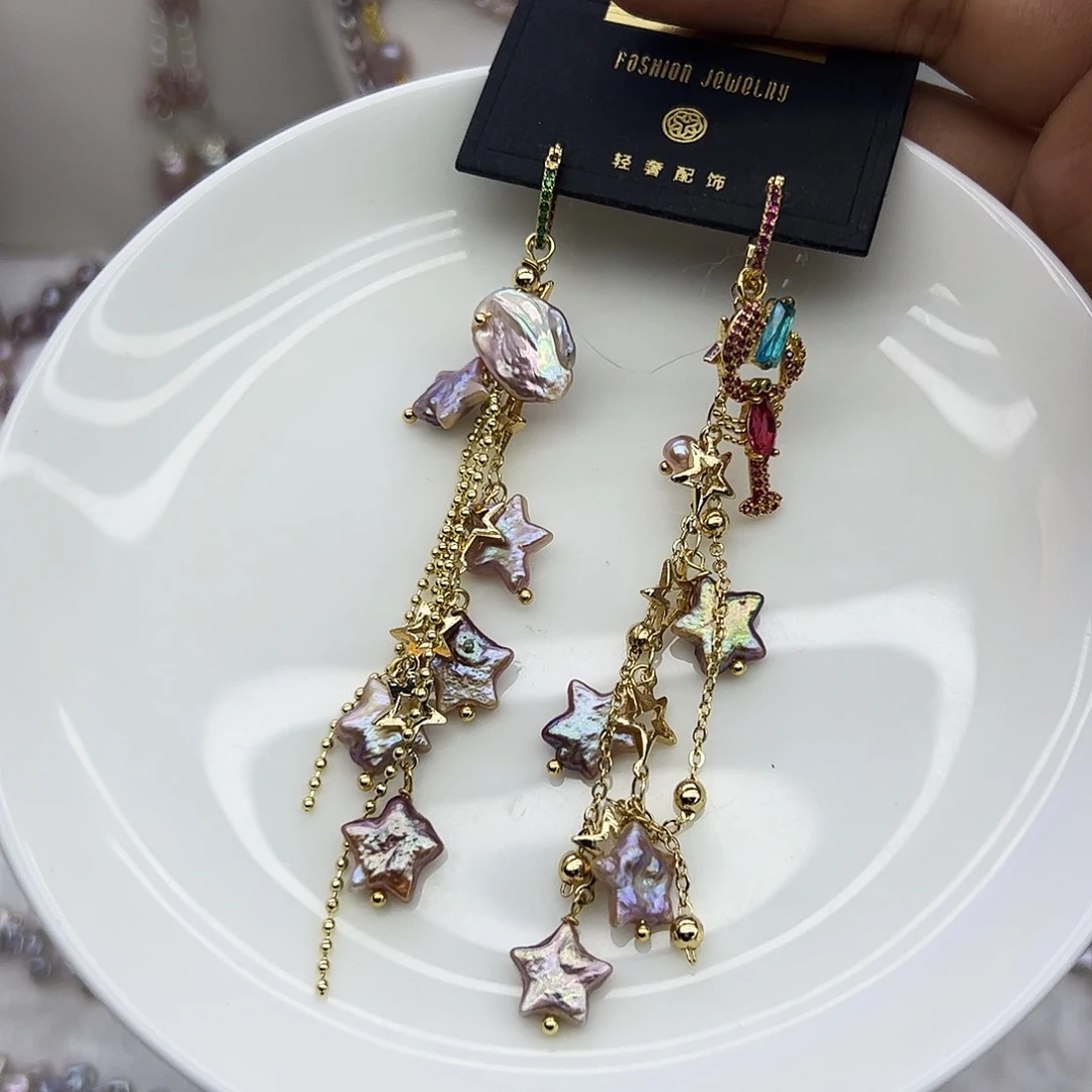 银S925镶嵌耳饰淡水珍珠