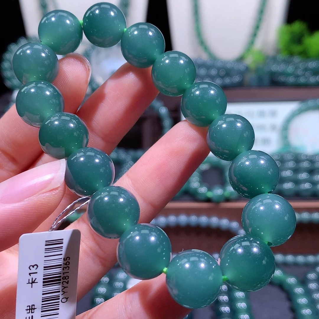 翡翠未镶嵌手链天然a货翡翠手串13