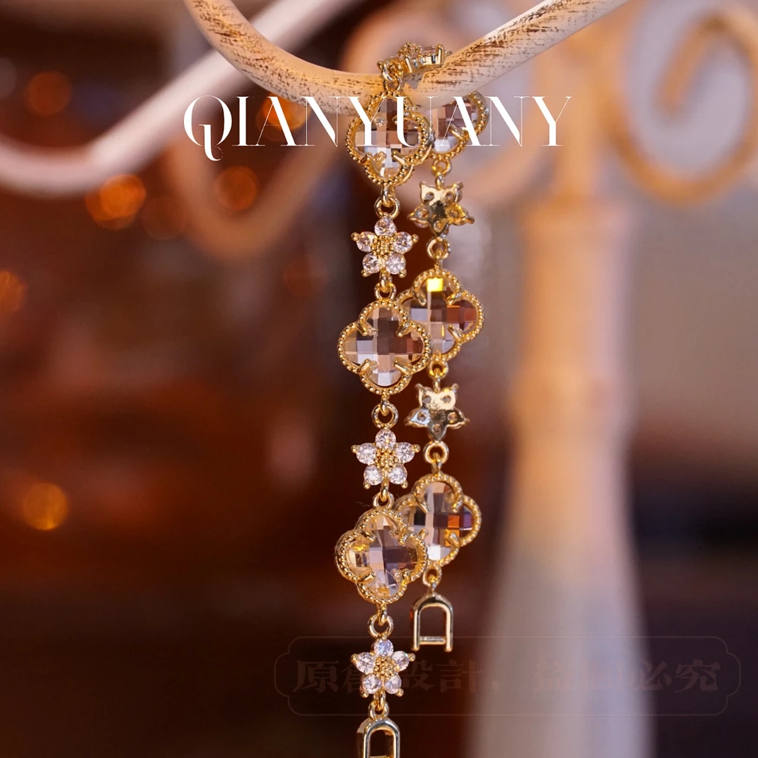 铜合金手链 摩登玫瑰设计师时尚手链 Y286