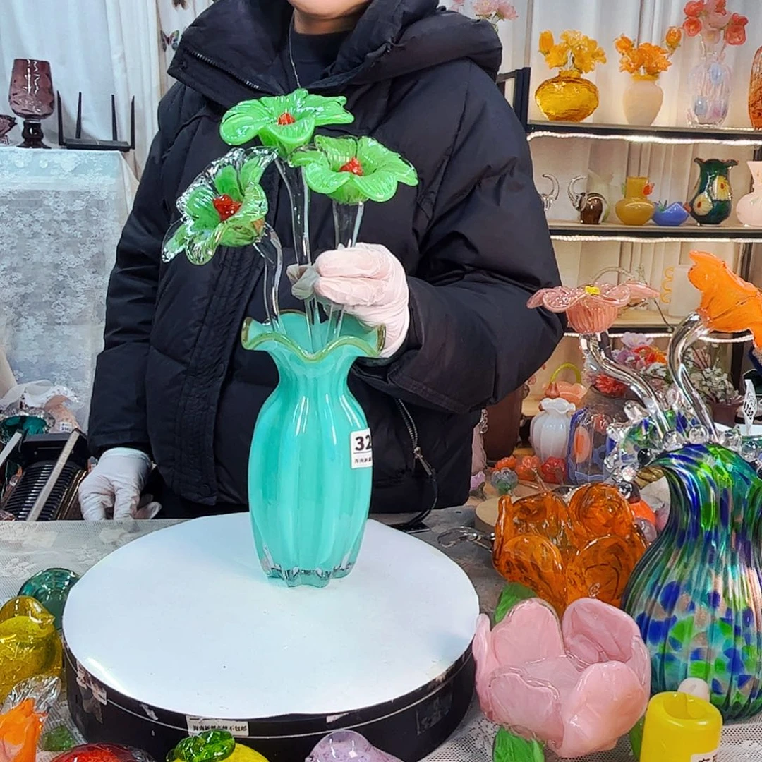 3花1瓶家悦琉璃工艺品