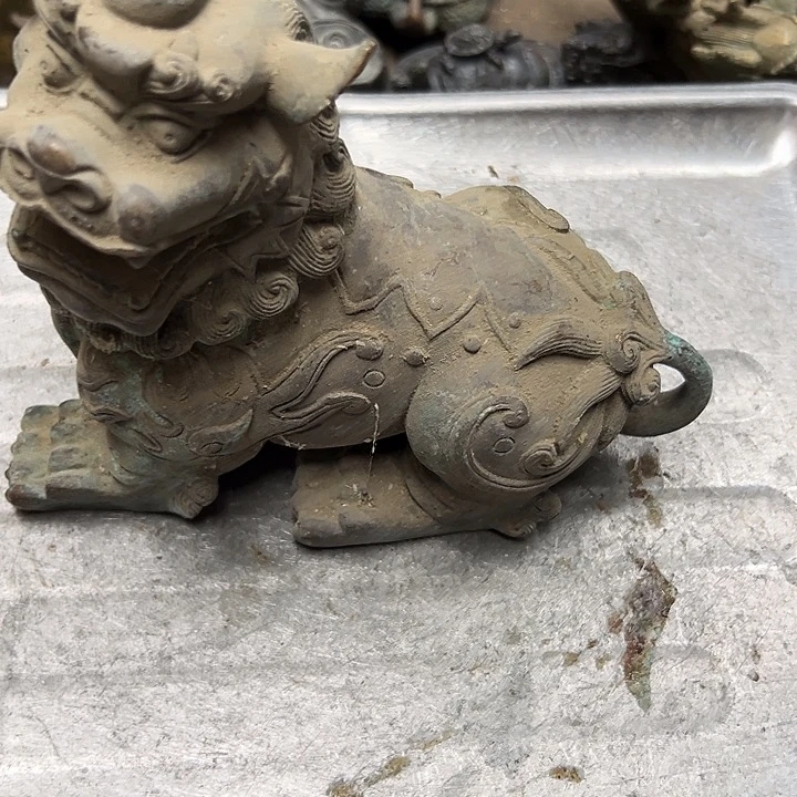 刺***儿黄铜摆件，文房工艺品摆件