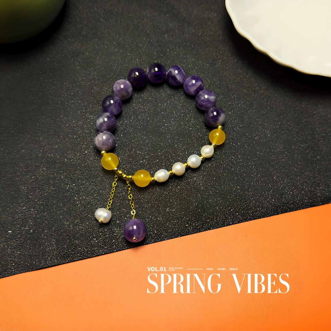 天然淡水珍珠手链- DSN设计师款复古高级手链（7036）