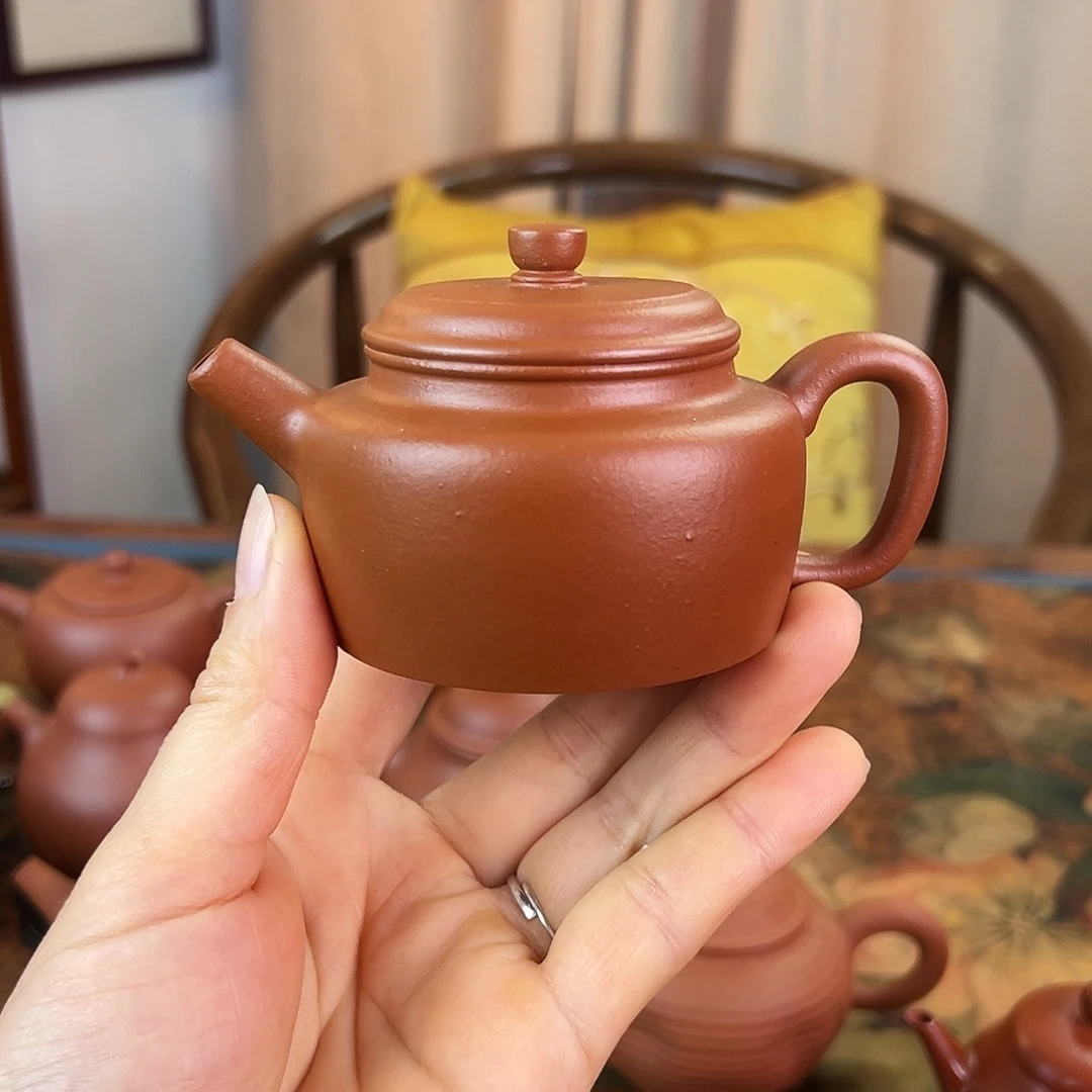 茶壶紫砂精品原矿 德钟 生砂朱泥 135cc