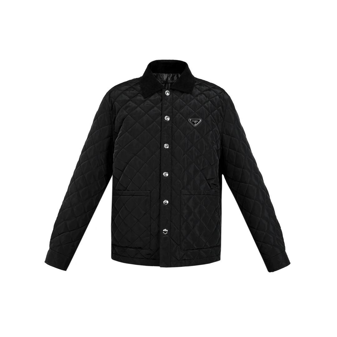 PAYRA冬季男士商务休闲厚款菱格纹时尚棉夹克P331250183