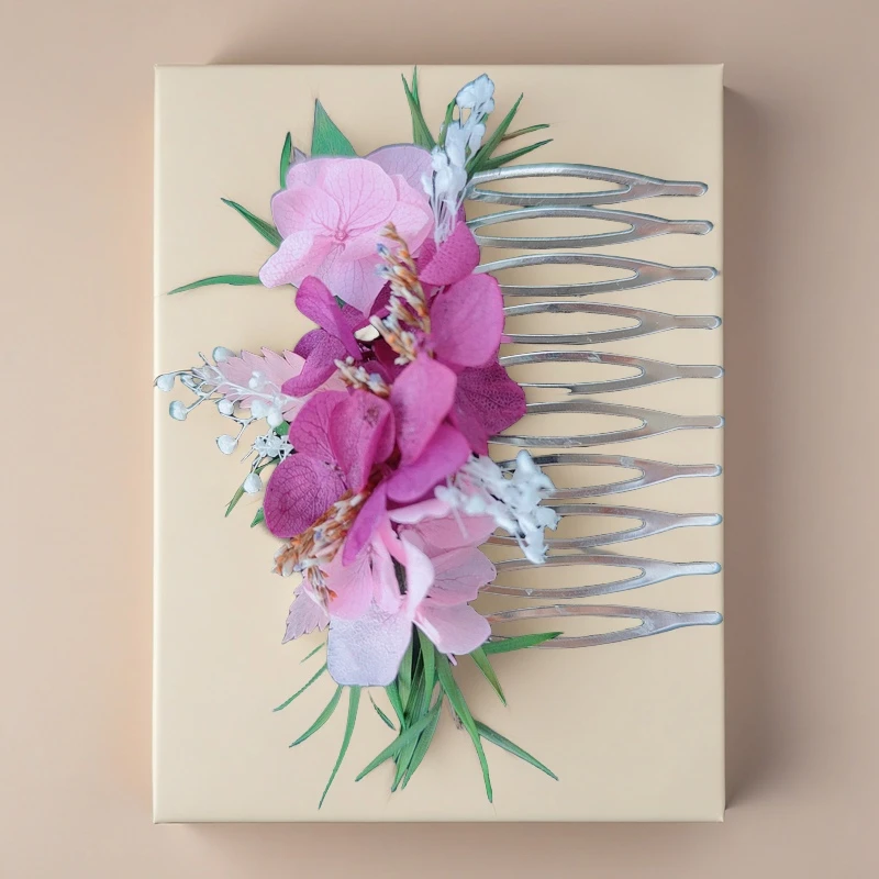 永生花发钗氛围感拍照必备婚礼表白礼物新娘妆汉服头饰