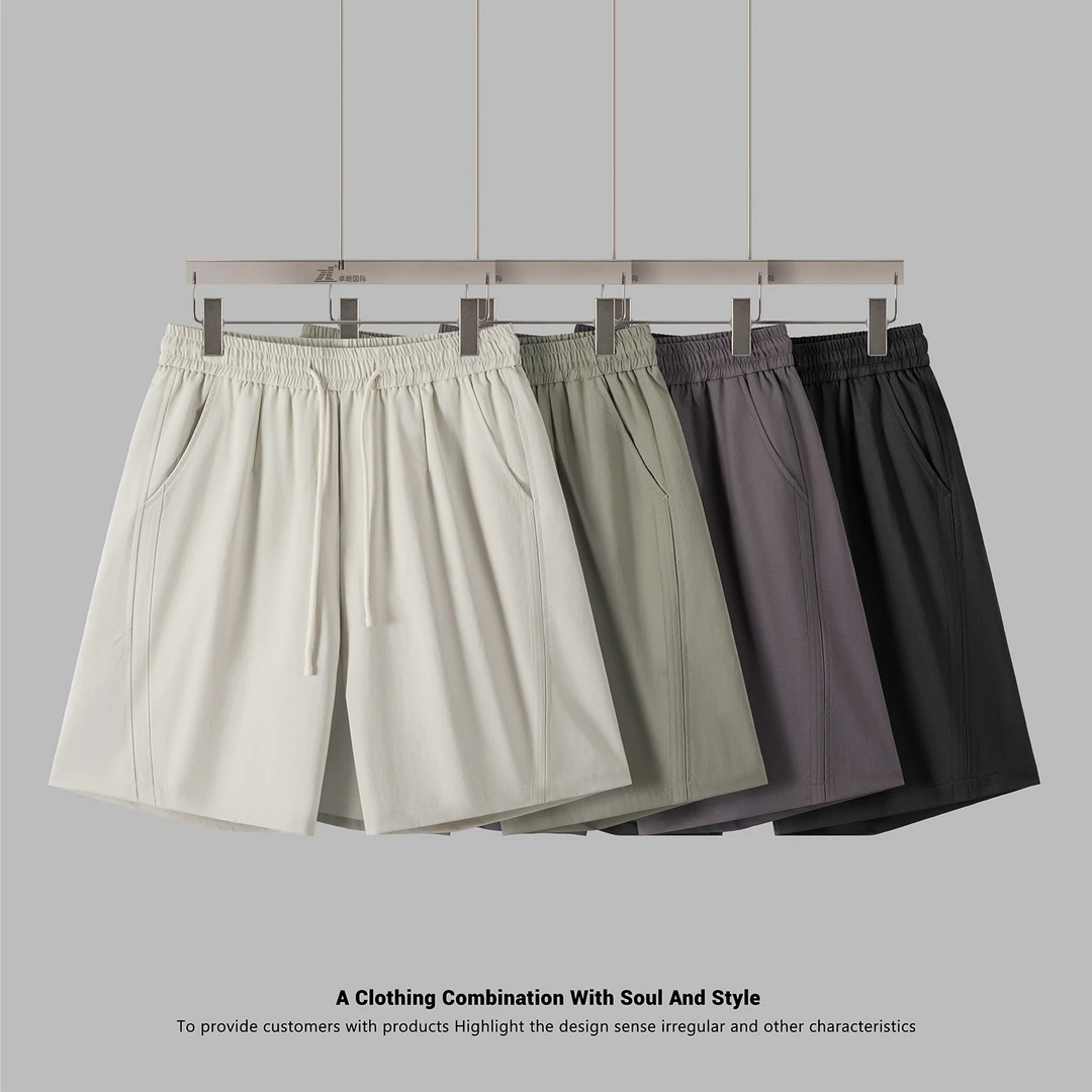 2025夏季新款男士休闲短裤时尚百搭宽松五分裤男装潮流帅气短裤