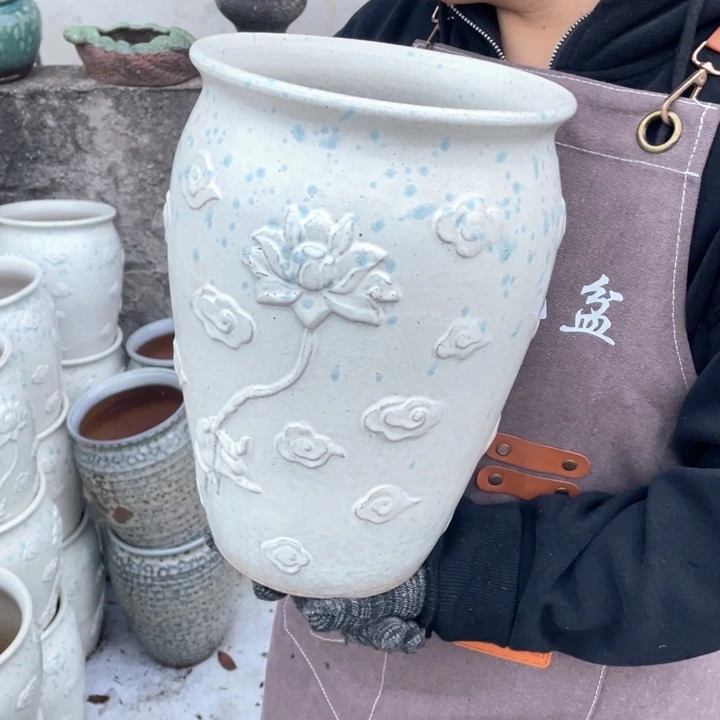 花盆紫砂口20高31瑕疵瑕疵