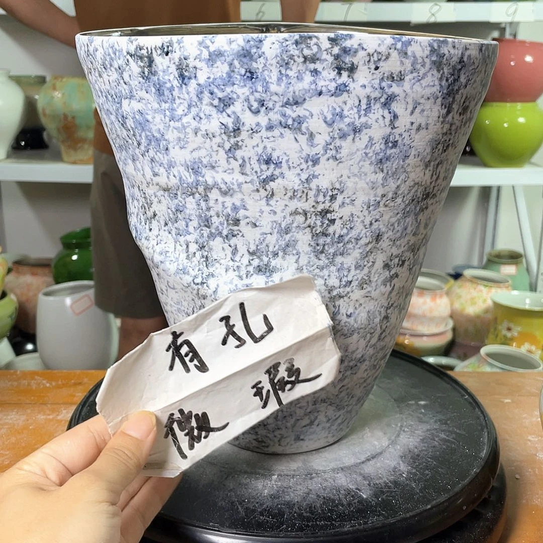 景德镇陶瓷花盆微瑕