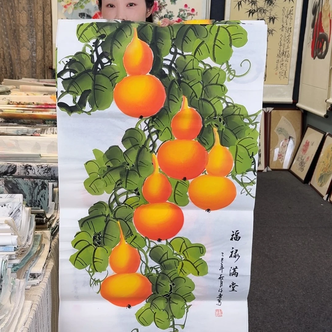 纯手绘国画作品好看三尺