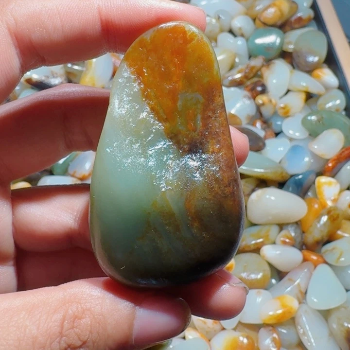 和田玉未镶嵌手链63克