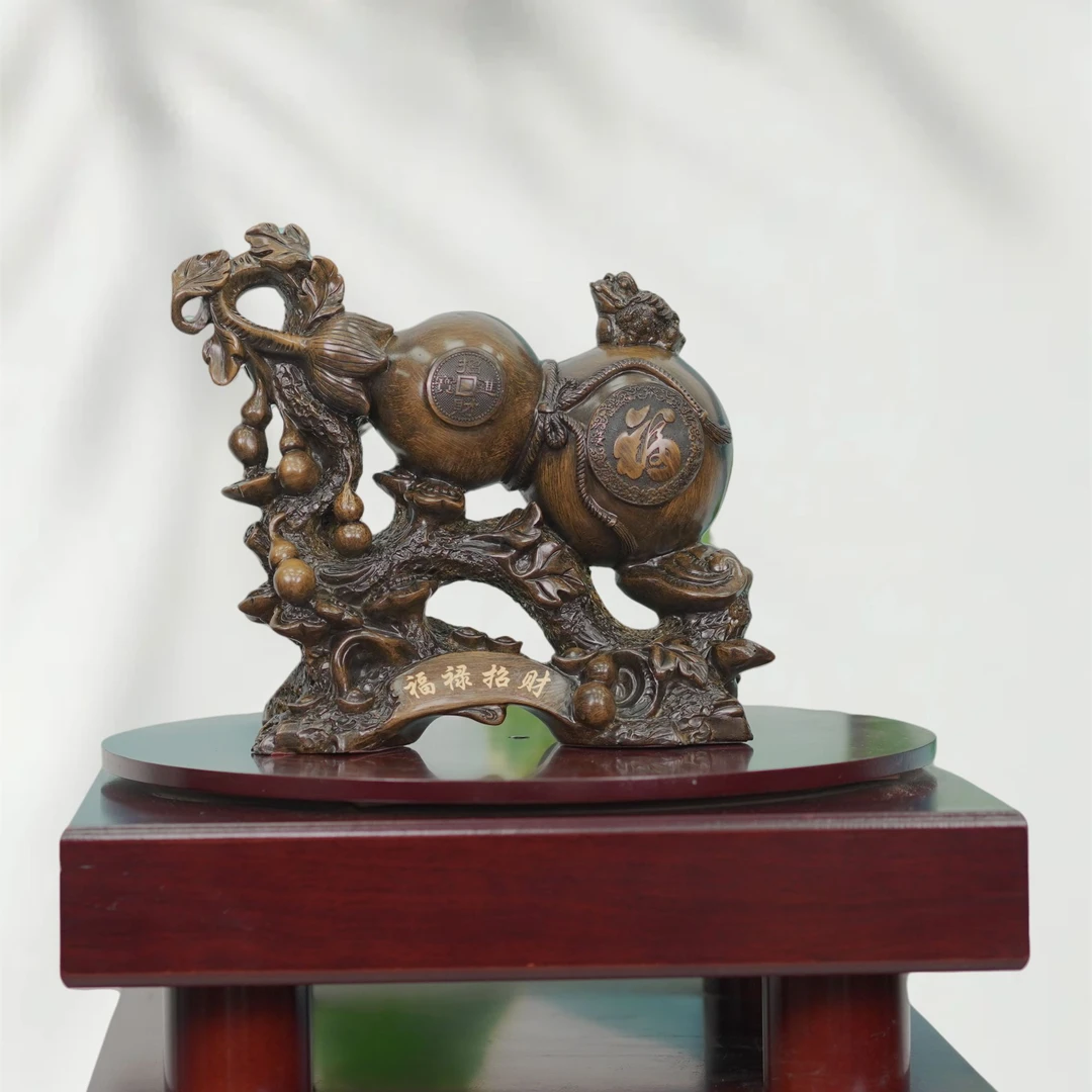 福禄招财长21cm高20cm（JLY)桌面高端摆件车载茶桌精美高端摆件