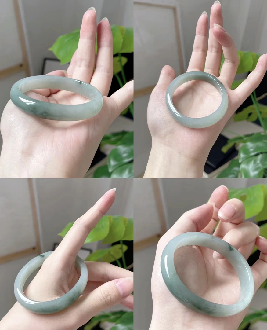 贵妃手镯(多样性发一)天然缅甸翡翠A货，手镯圈口测量表。糯种冰种