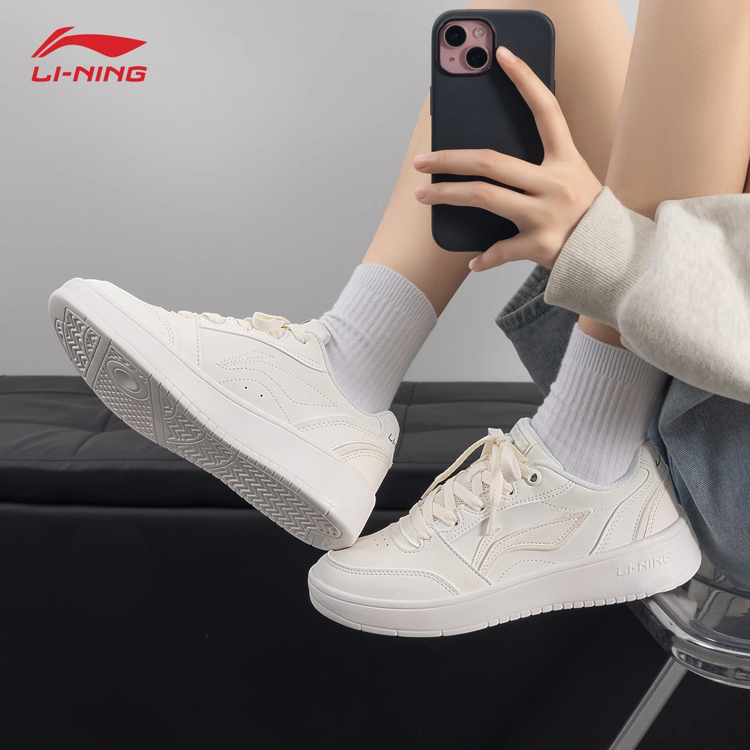 李宁元宝板鞋女夏季新款低帮透气休闲舒适时尚百搭潮流运动女鞋