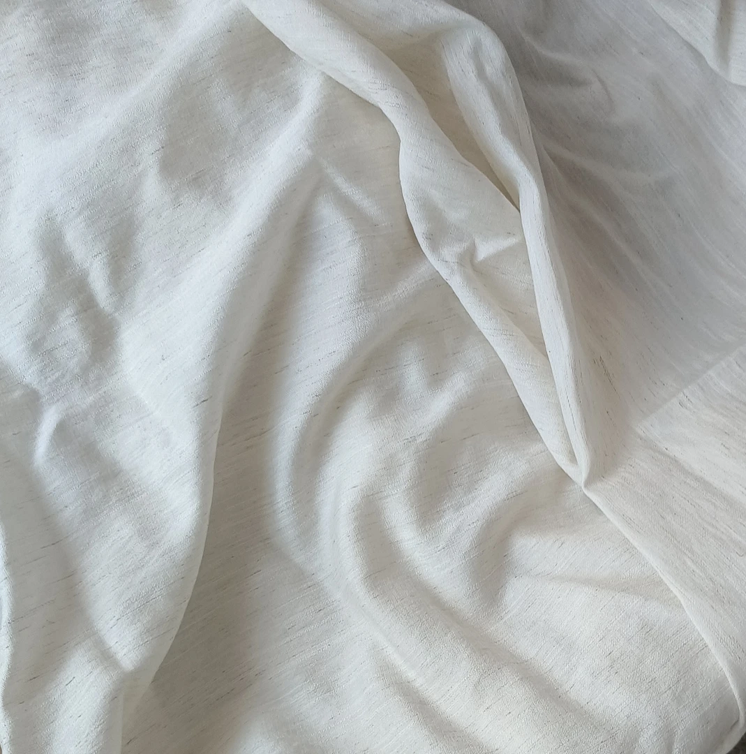 一米价夏季服装面料奶白色天丝棉麻透气柔软舒适适用于夏装面料