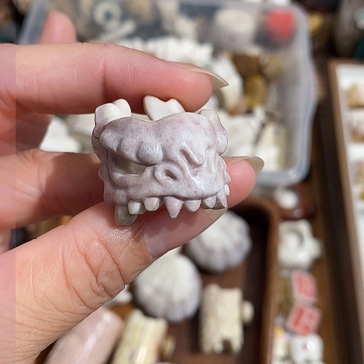 把件鹿骨10号恶龙跑环内径15.5左右