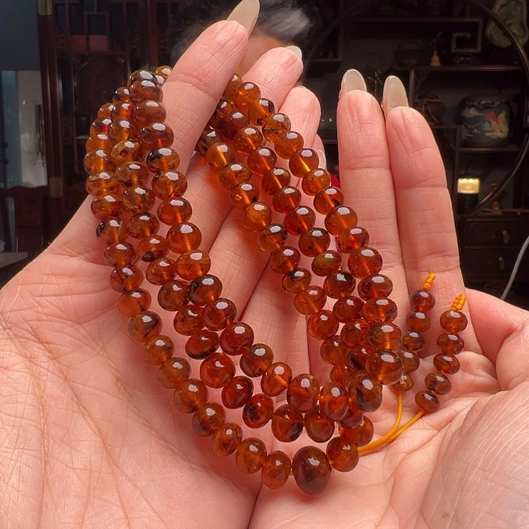 琥珀裸石未镶嵌抚顺琥珀20173。7mm