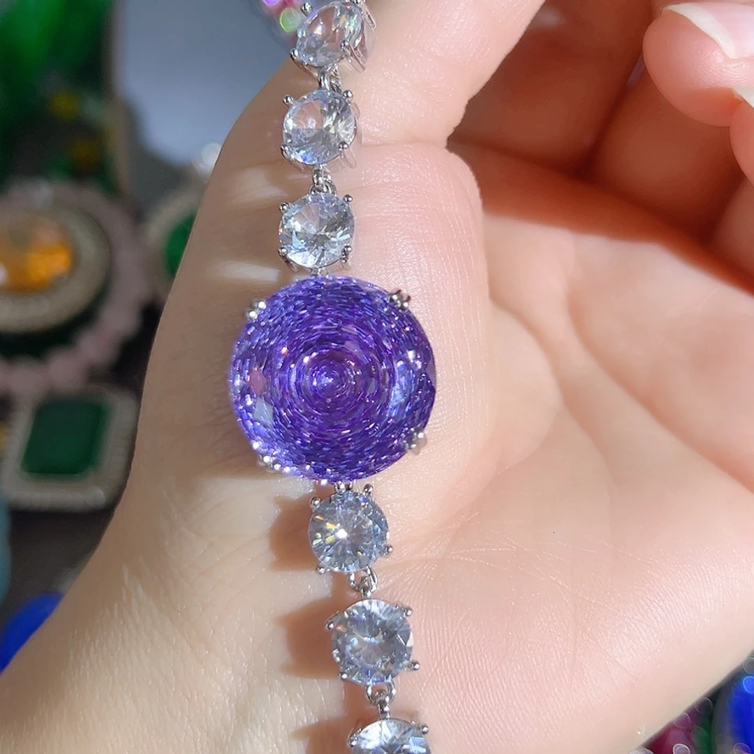 花岗石钨合金红色蓝色吊坠