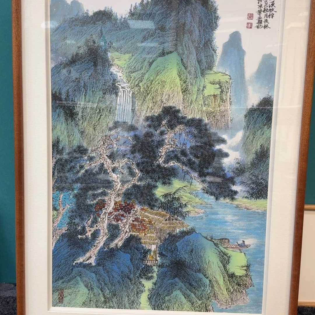 国画纯手绘山水花鸟作品不带框