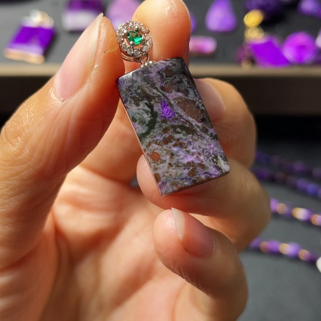 苏纪石（舒俱来）吊坠银S925镶嵌