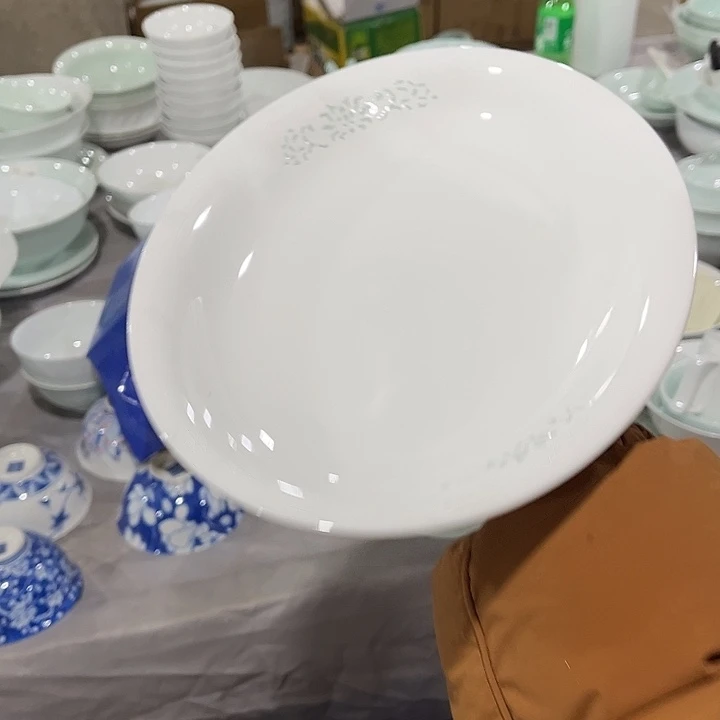 瓷片玲珑12英寸鱼盘一个微瑕包邮