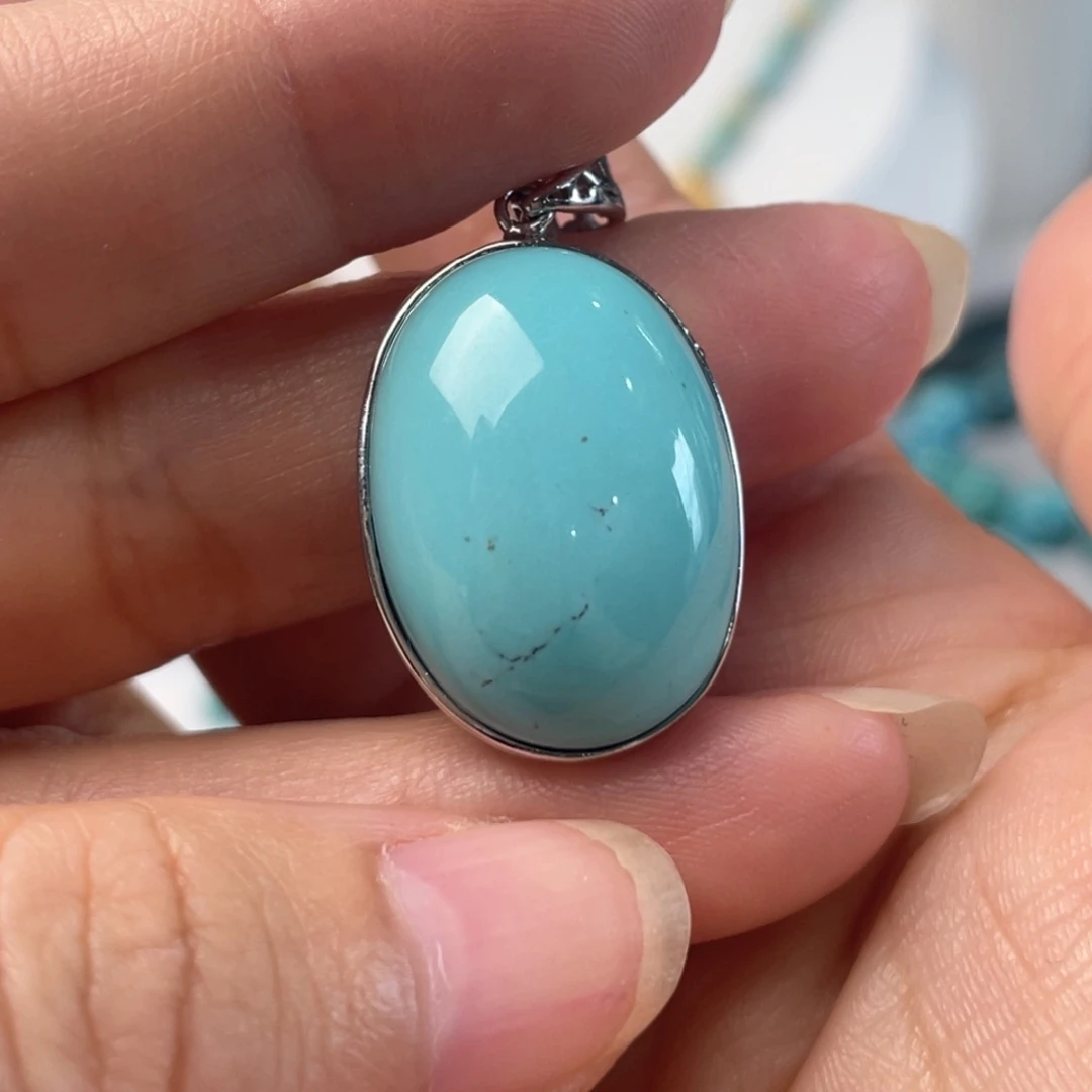 绿松石银S925镶嵌配饰