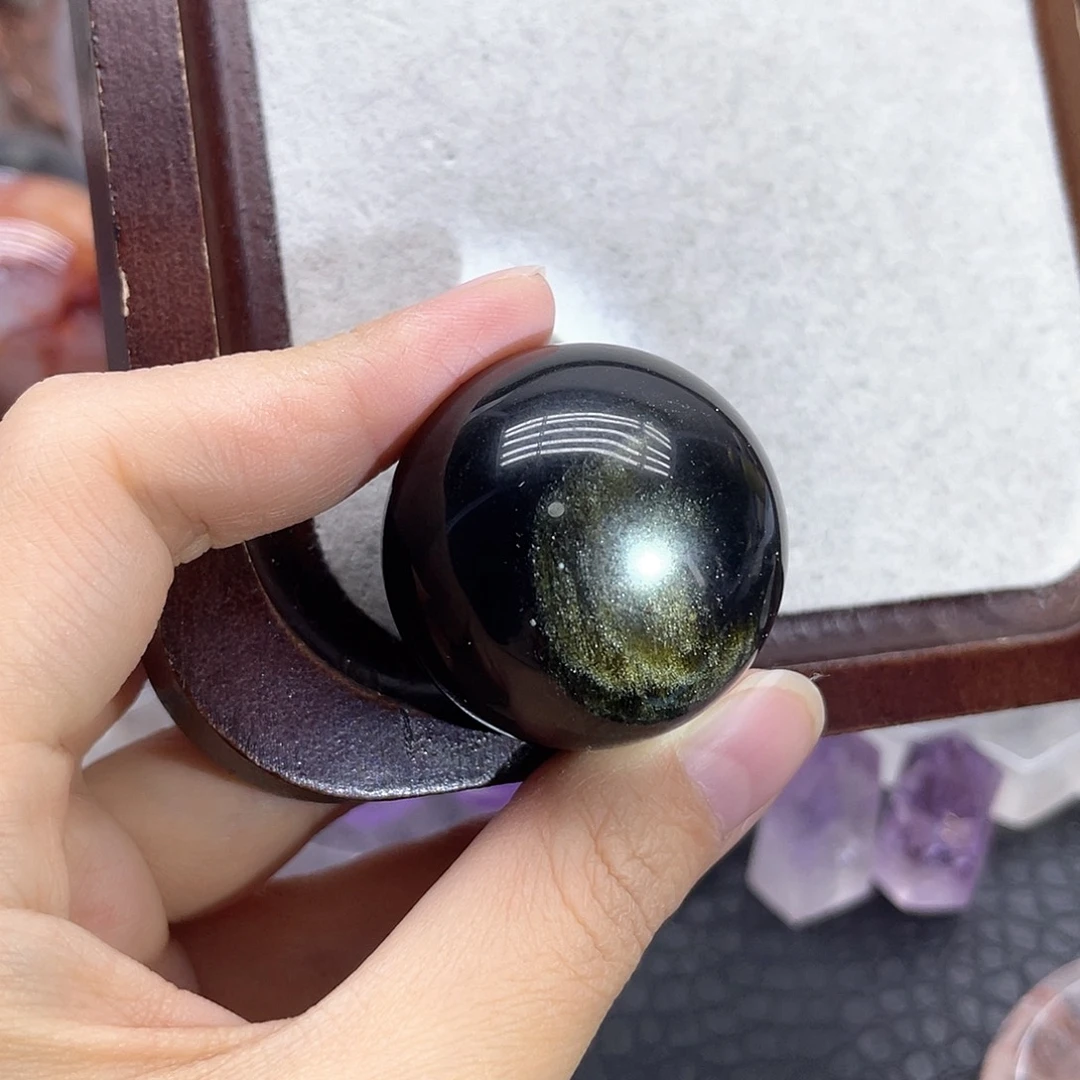 水晶珠宝半成品未镶嵌59金耀石球卡3.5mm